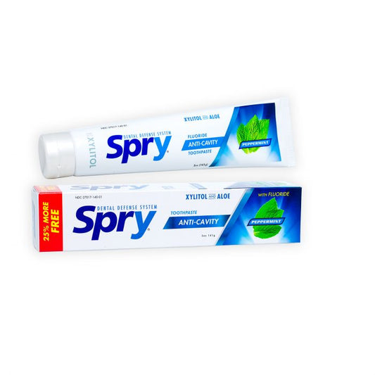 Spry Peppermint Toothpaste with Fluoride 141g
