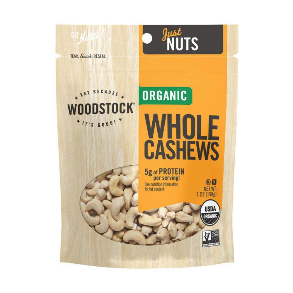 Woodstock Farms Organic Whole Cashews 198g