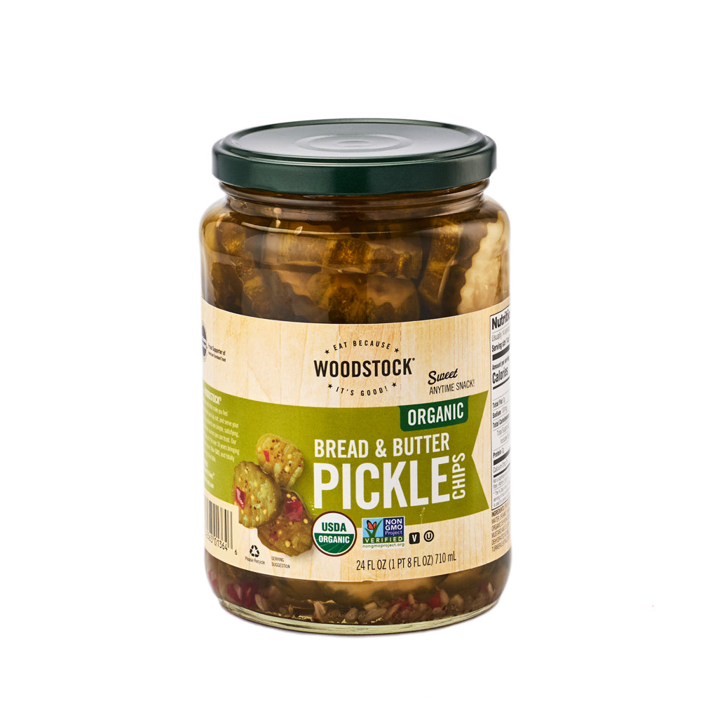 Woodstock Organic Bread & Butter Pickles 710ml