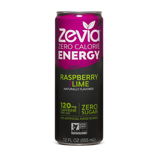 Zevia Zero Calorie Energy Raspberry Lime 355ml